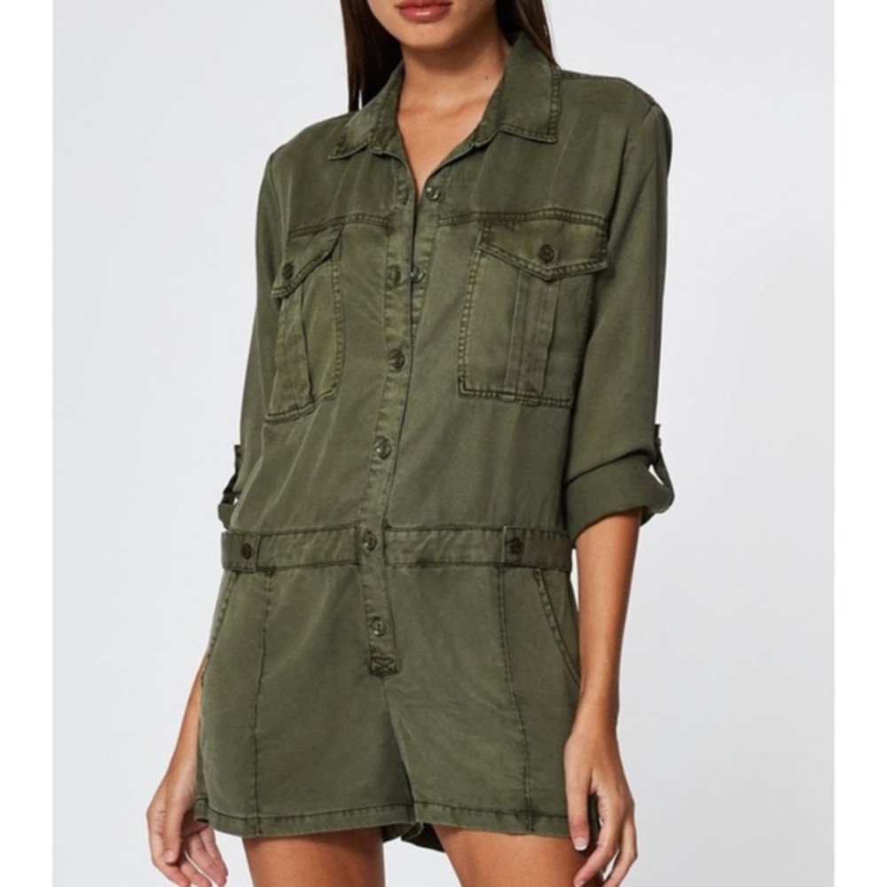 PAIGE EVA PLAYSUIT OLIVE